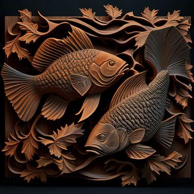 3D модель Апистограммы рыб (STL)